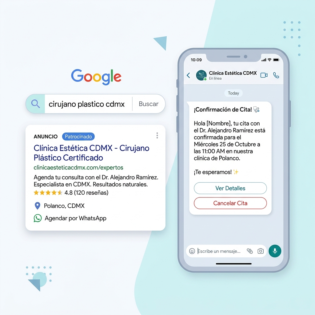 Dashboard médico de captación con Google Ads