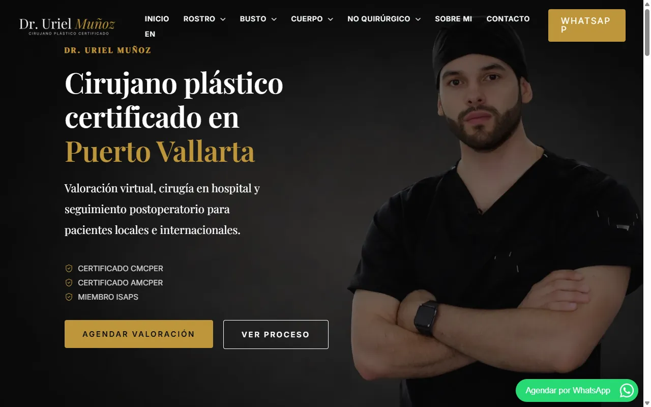 Captura de pantalla de Uriel Plastic Surgery